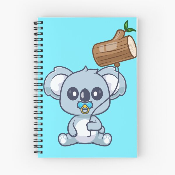Item preview, Cute Baby Koala Holding Branch with Wood Balloon Cartoon Vector Icon Illustration designed and sold by hjian8219.