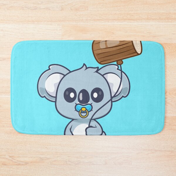 Item preview, Cute Baby Koala Holding Branch with Wood Balloon Cartoon Vector Icon Illustration designed and sold by hjian8219.