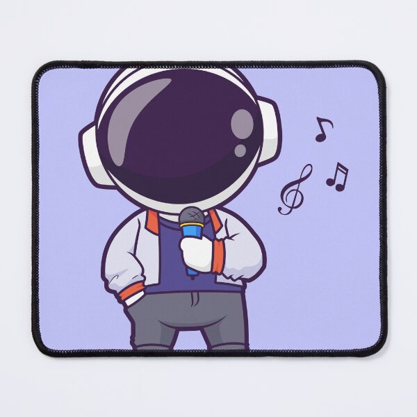 Item preview,  Cute Astronaut Singing with Microphone Cartoon Vector Icon Illustration designed and sold by hjian8219.