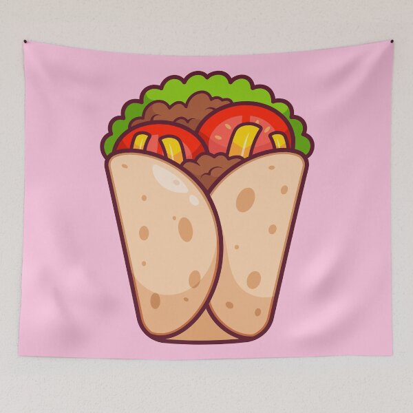 Item preview,  Burrito Food Cartoon Vector Icon Illustration designed and sold by hjian8219.
