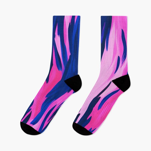 Item preview, Abstract Hot Pink and Navy Blue Brush Strokes Painting for Vibrant Decor designed and sold by kathrynchill.