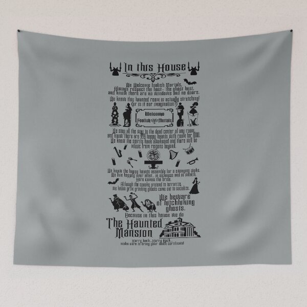 Item preview, In This House We Do Haunted Mansion in Grey/Black designed and sold by TheCaliGirls.