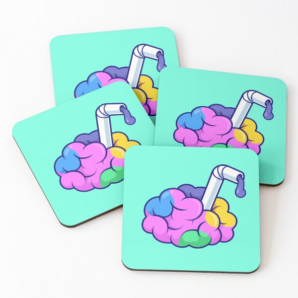 Item preview, Cute Brain with Rainbow Juice Cartoon Vector Icon Illustration designed and sold by hjian8219.
