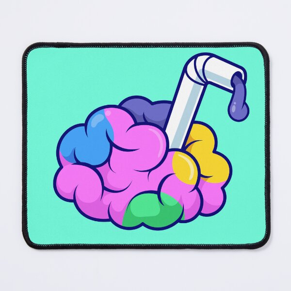 Item preview, Cute Brain with Rainbow Juice Cartoon Vector Icon Illustration designed and sold by hjian8219.