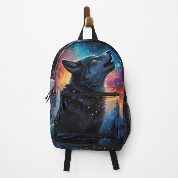Item preview, Majestic Wolf Howl Under Moonlit Sky designed and sold by ByteyCreatives.