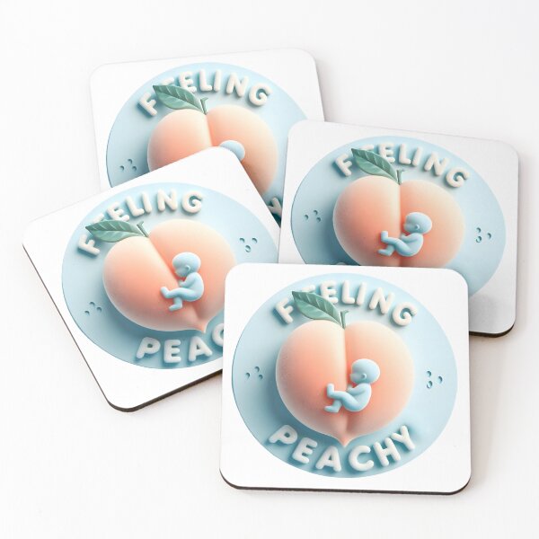 Item preview, Feeling Peachy Baby Announcement design designed and sold by StyLeHi.