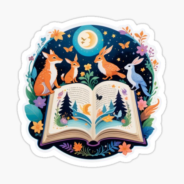 Item preview, Bookish Woodland Creatures designed and sold by ReadBooksRepeat.