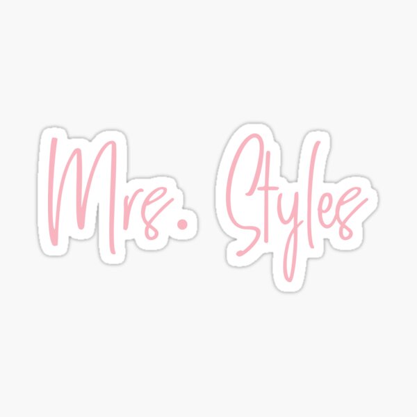 Harry Mrs Styles Stickers | Redbubble