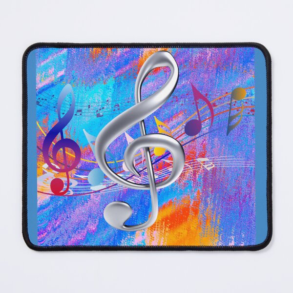Item preview, Treble Clef & Treble Clef In Colorful Music Notation designed and sold by BrightrDayMusicArt.