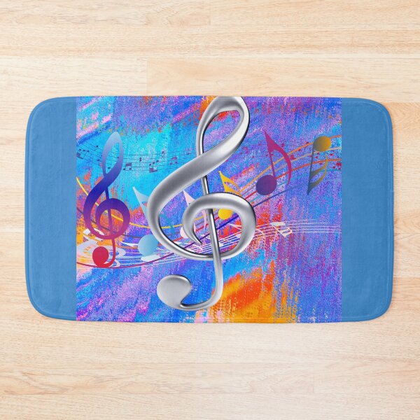 Item preview, Treble Clef & Treble Clef In Colorful Music Notation designed and sold by BrightrDayMusicArt.