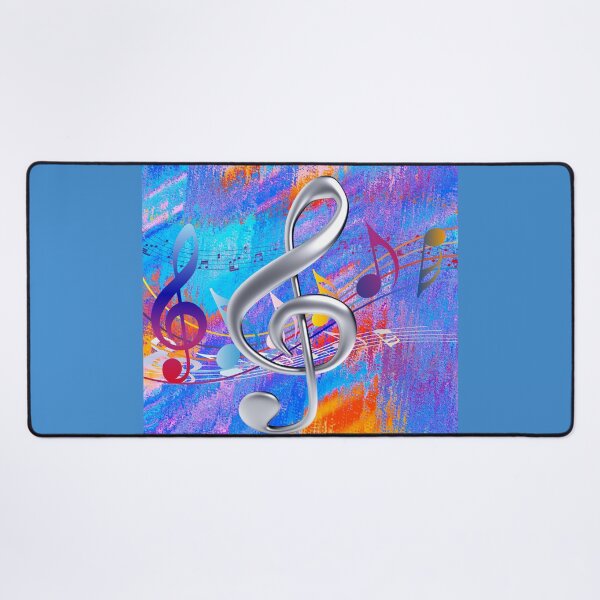 Item preview, Treble Clef & Treble Clef In Colorful Music Notation designed and sold by BrightrDayMusicArt.