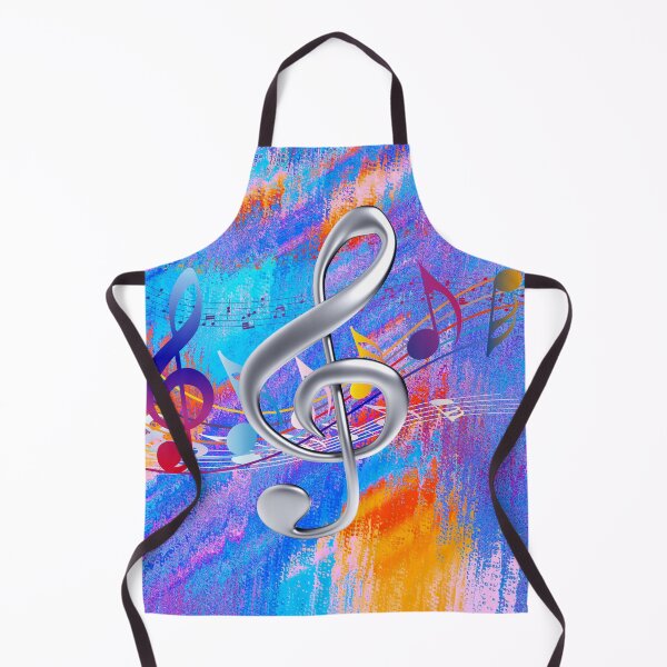 Item preview, Treble Clef & Treble Clef In Colorful Music Notation designed and sold by BrightrDayMusicArt.