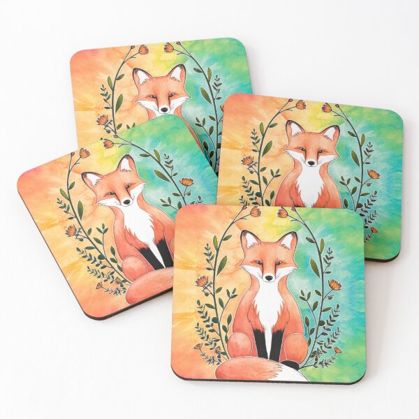 Artikelvorschau, Süßer Fuchs. Entzückender Fuchs, Aquarellfuchs, Fuchszeichnung, Blumenfuchs, Fuchsbild entworfen und verkauft von FoxVibes.