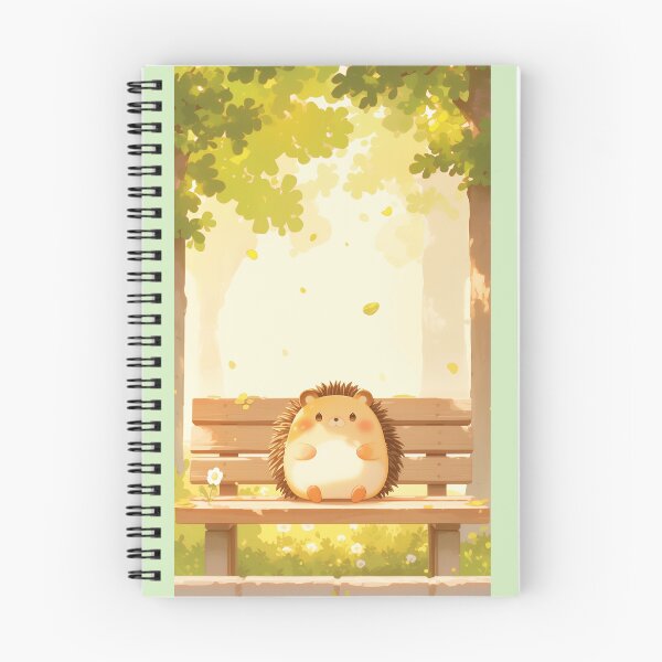 Item preview, A cute hedgehog sitting on a park bench. designed and sold by TheVibesGallery.