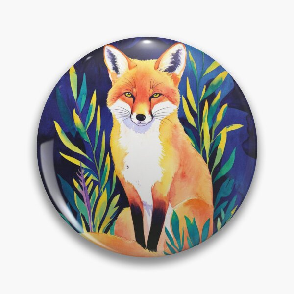 Item preview, Cute Fox. Adorable fox, watercolor fox, fox drawing, floral fox, fox image designed and sold by FoxVibes.