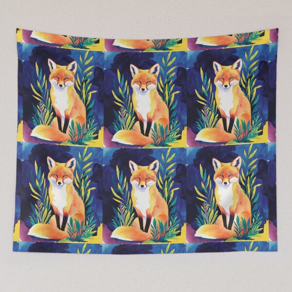 Artikelvorschau, Süßer Fuchs. Entzückender Fuchs, Aquarellfuchs, Fuchszeichnung, Blumenfuchs, Fuchsbild entworfen und verkauft von FoxVibes.