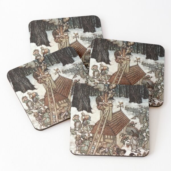 Item preview, Building the House for Mamie - Peter Pan in Kensington Gardens - Arthur Rackham designed and sold by forgottenbeauty.