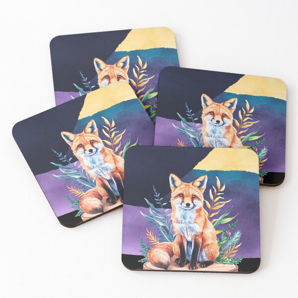 Item preview, Cute Fox. Adorable fox, watercolor fox, fox drawing, floral fox, fox image designed and sold by FoxVibes.