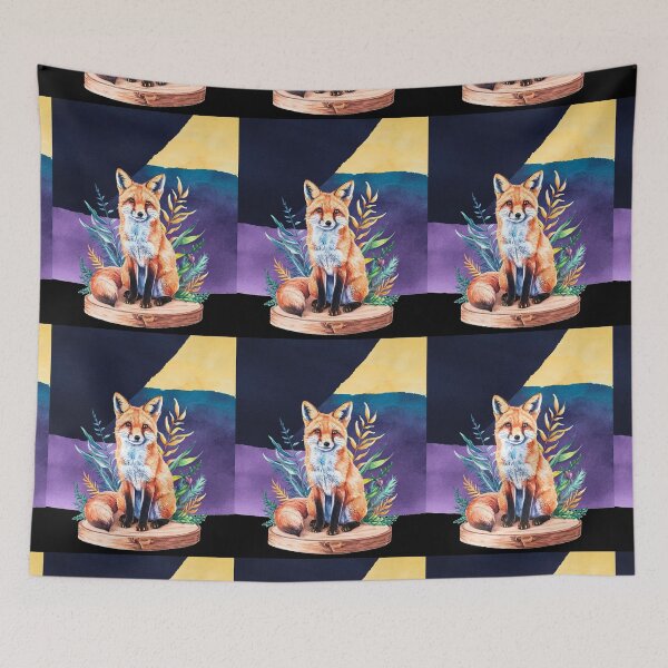 Artikelvorschau, Süßer Fuchs. Entzückender Fuchs, Aquarellfuchs, Fuchszeichnung, Blumenfuchs, Fuchsbild entworfen und verkauft von FoxVibes.