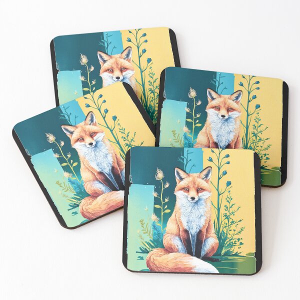 Item preview, Cute Fox. Adorable fox, watercolor fox, fox drawing, floral fox, fox image designed and sold by FoxVibes.