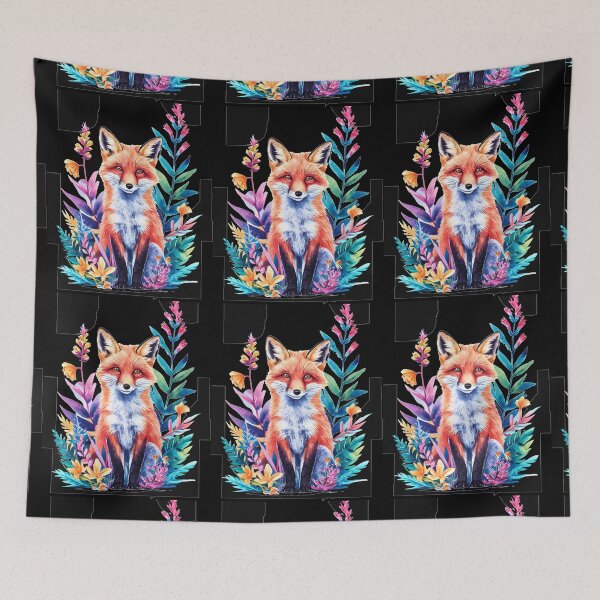 Artikelvorschau, Süßer Fuchs. Entzückender Fuchs, Aquarellfuchs, Fuchszeichnung, Blumenfuchs, Fuchsbild entworfen und verkauft von FoxVibes.
