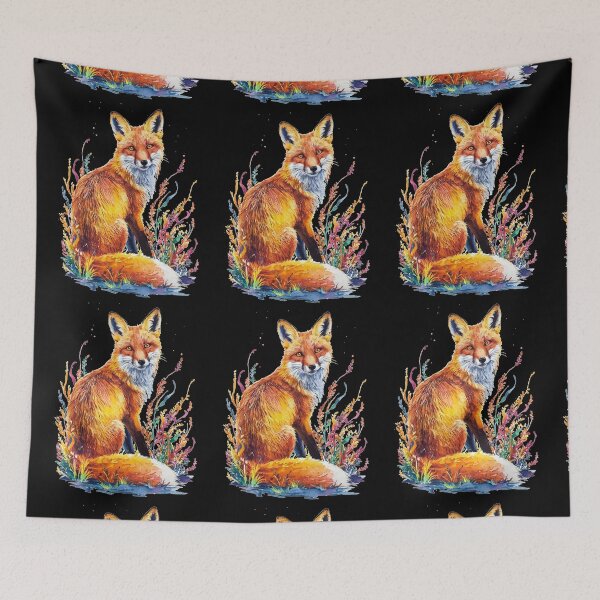 Artikelvorschau, Süßer Fuchs. Entzückender Fuchs, Aquarellfuchs, Fuchszeichnung, Blumenfuchs, Fuchsbild entworfen und verkauft von FoxVibes.