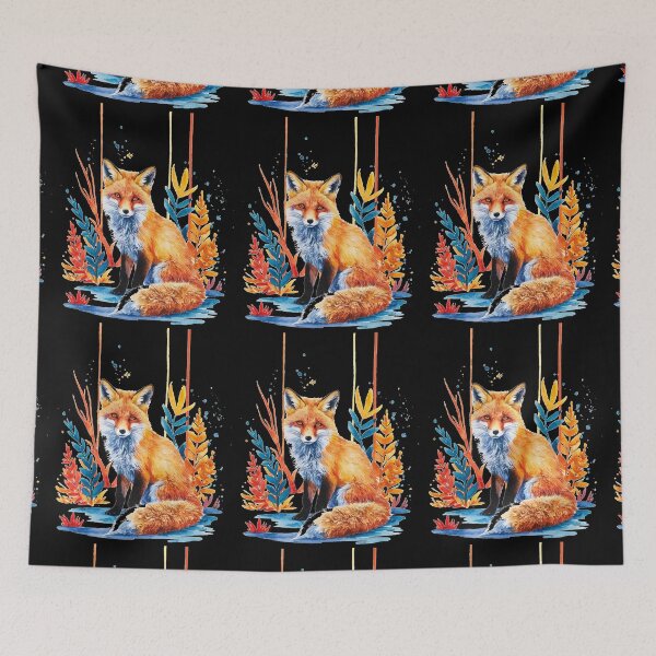 Artikelvorschau, Süßer Fuchs. Entzückender Fuchs, Aquarellfuchs, Fuchszeichnung, Blumenfuchs, Fuchsbild entworfen und verkauft von FoxVibes.