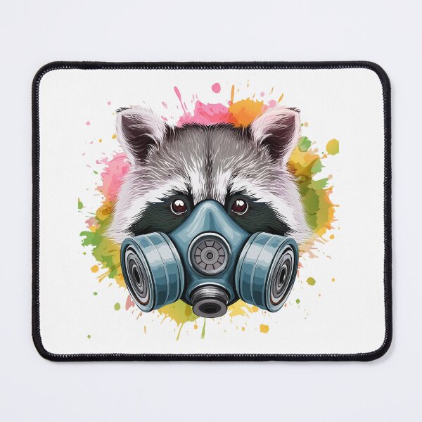 Item preview, Fallout raccoon, raccoon in a gas mask, cyberpunk designed and sold by Eamornia.