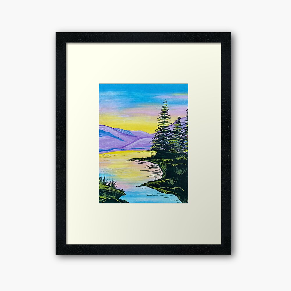 A Lake full of Colours Framed Art Print