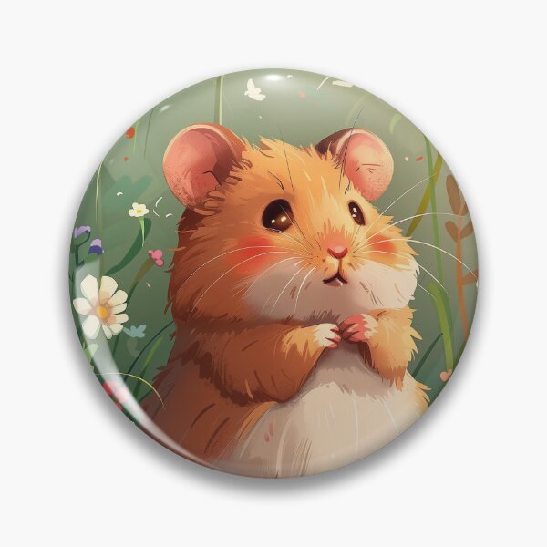 Item preview, A cute chubby hamster in a field. designed and sold by TheVibesGallery.