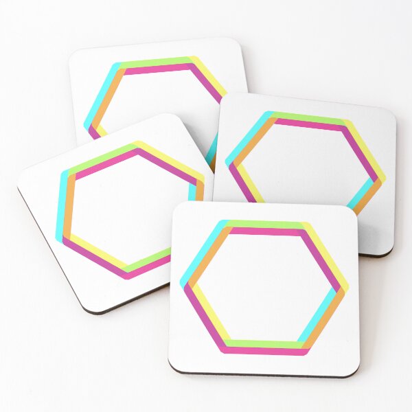 Item preview, Colourful overlapping hexagons CMYK designed and sold by geetarv.