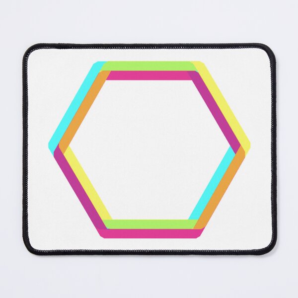 Item preview, Colourful overlapping hexagons CMYK designed and sold by geetarv.