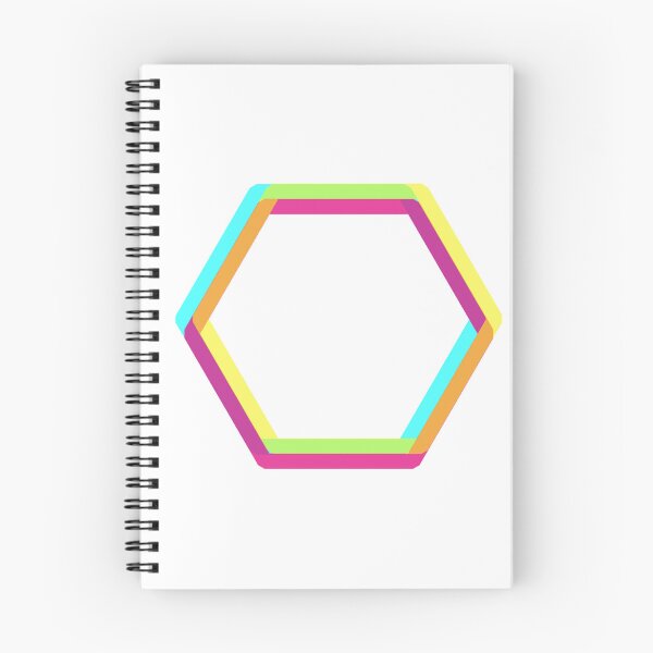 Item preview, Colourful overlapping hexagons CMYK designed and sold by geetarv.