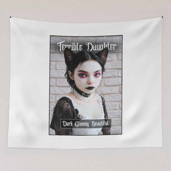 Item preview, "Terrible Daughter - Dark Gloomy Beautiful" Kitten goth. designed and sold by ruthoarabia.