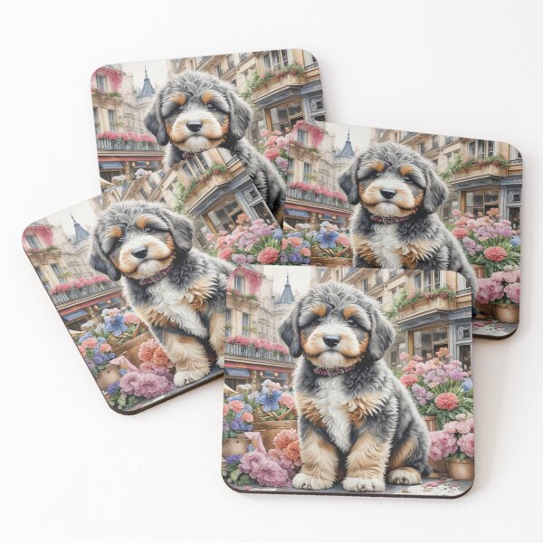 Item preview, Charming Mini Bernedoodle designed and sold by Wags & Tails.