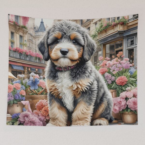 Item preview, Charming Mini Bernedoodle designed and sold by Wags & Tails.