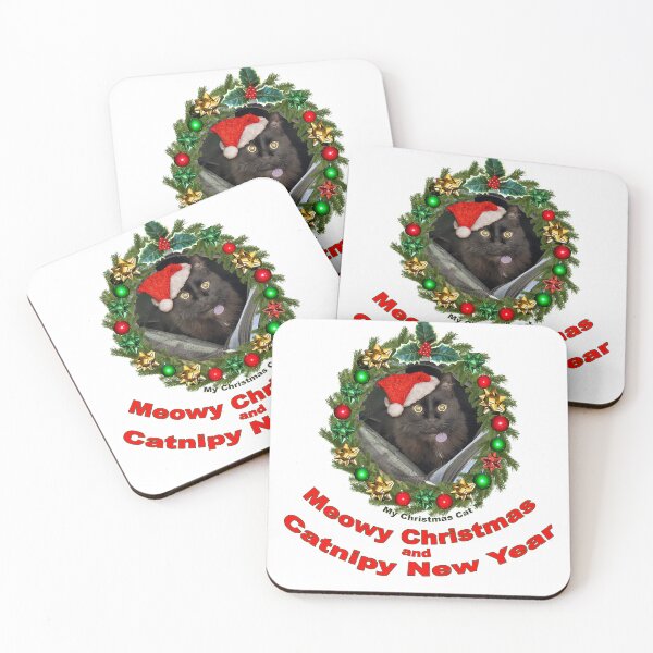 Item preview, My Christmas Cat Says Meowy Christmas, Catnipy New Year designed and sold by Tom Marcoux.