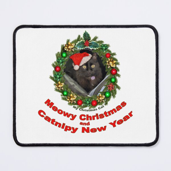 Item preview, My Christmas Cat Says Meowy Christmas, Catnipy New Year designed and sold by Tom Marcoux.
