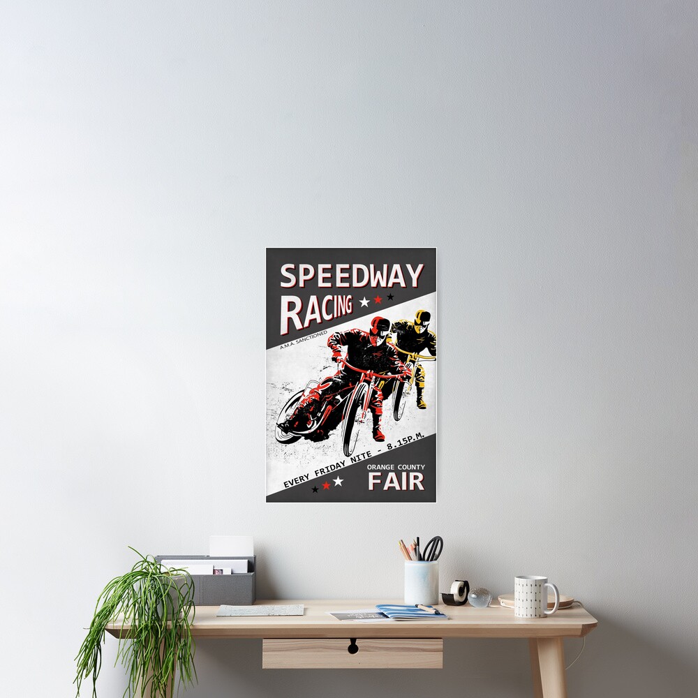 "Orange County Fair Speedway Racing" Poster for Sale by roguedesign Redbubble