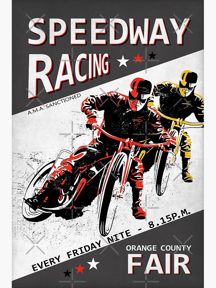 "Orange County Fair Speedway Racing" Art Print for Sale by roguedesign Redbubble