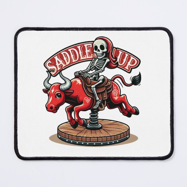 Item preview, Saddle Up Cowgirl Mechanical Bull Skeleton designed and sold by LethallyBlonde.