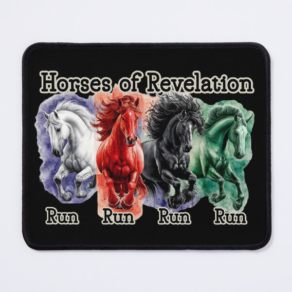 Item preview, Horses of Revelation - Run Run Run Run - Christian T-shirt designed and sold by Narrow-Path.