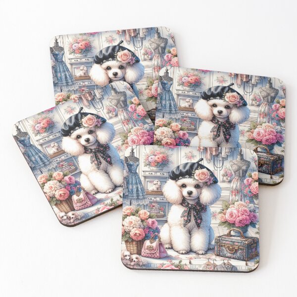 Item preview, Charming White Poodle designed and sold by Wags & Tails.