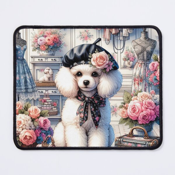Item preview, Charming White Poodle designed and sold by Wags & Tails.