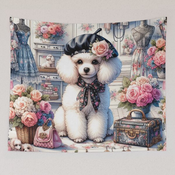 Item preview, Charming White Poodle designed and sold by Wags & Tails.