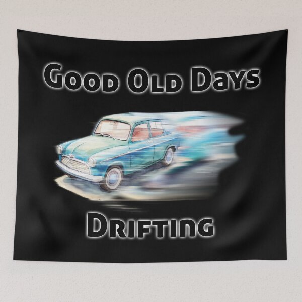 Item preview, Good Old Days Drifting: Classic Car Art designed and sold by Michael van der Hoorn.