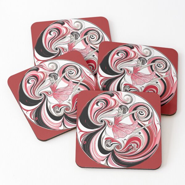 Item preview, Interesting swirly dancer kicking up her heels designed and sold by liana campbell.
