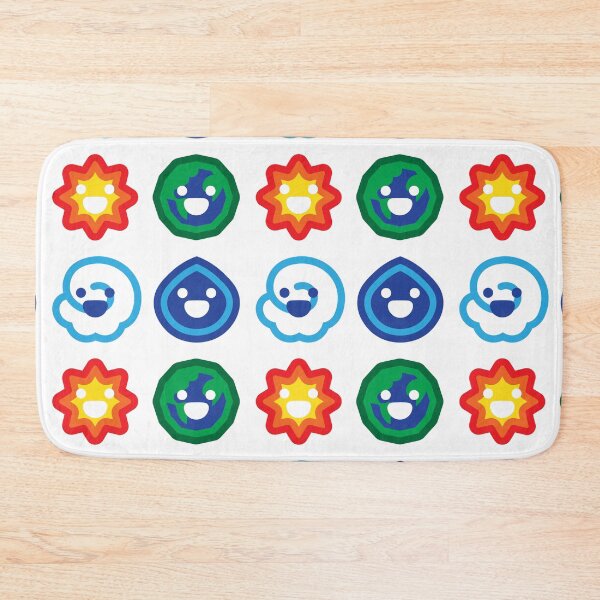 Item preview, Cute Elemental Icons Pattern - Adorable Earth, Water, Air, and Fire Faces designed and sold by Carsondood.