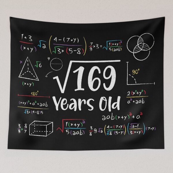Item preview, Square Root of 169 13th Birthday 13 Year Old Gifts Math Bday designed and sold by Blok45.