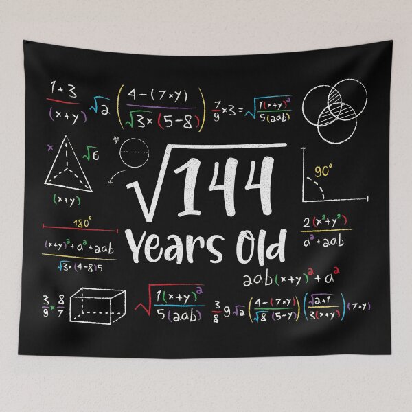 Item preview, Square Root of 144 12th Birthday 12 Year Old Gifts Math Bday designed and sold by Blok45.